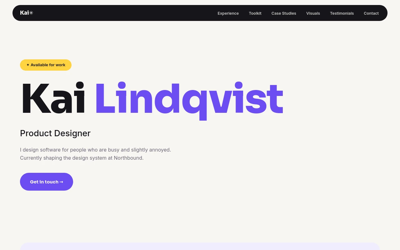 Neo Pop — Designer portfolio template