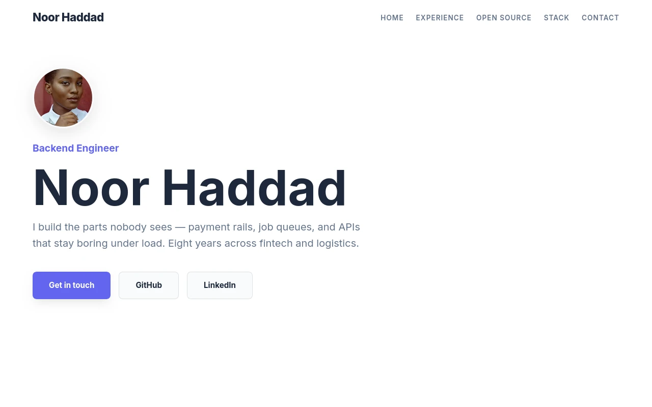 Minimal Dev — Developer portfolio template