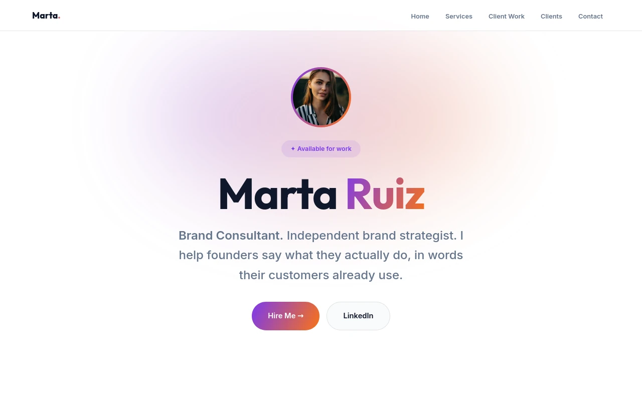 Aurora Freelance — Freelancer portfolio template