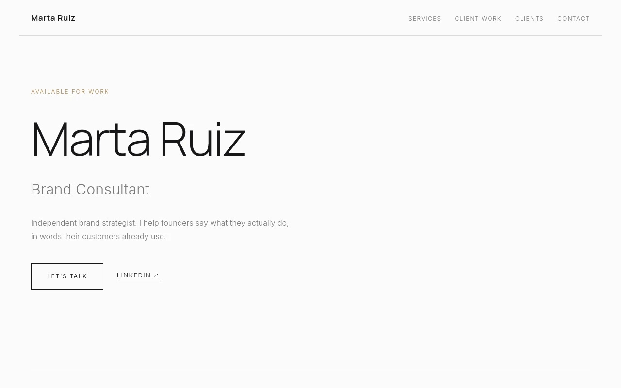 Monochrome — Freelancer portfolio template