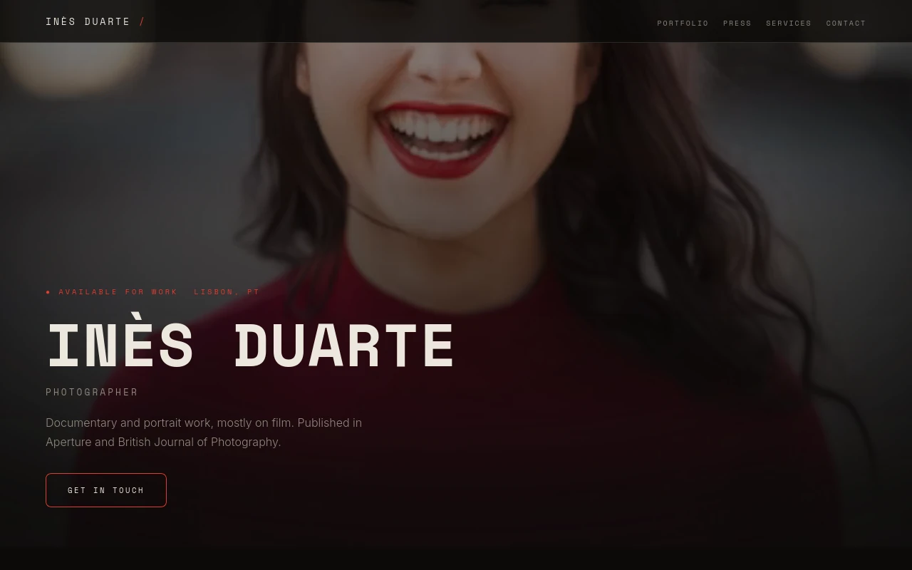 Photographer portfolio templates