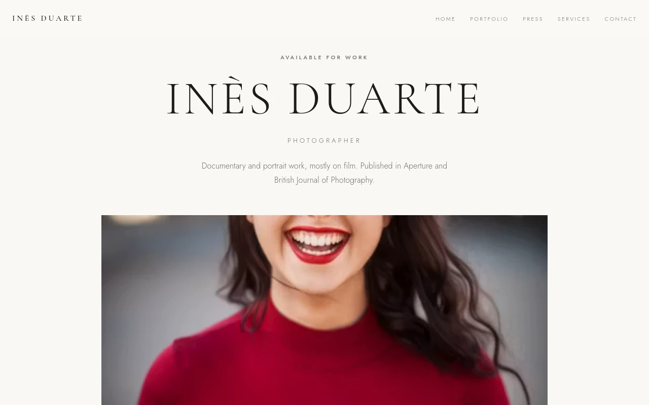 Lumen — Photographer portfolio template