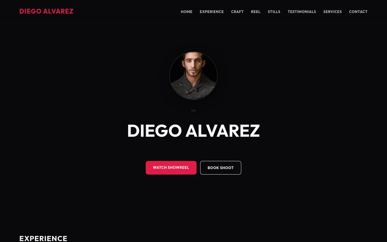Director Cut — Video Editor portfolio template